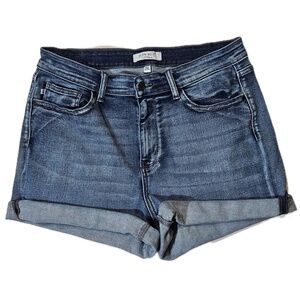 Judy Blue Cut-Off Shorts Womens 2XL Blue Denim Cuffed Stretch 5-Pocket